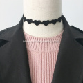 Black Charm Choker Heart-Shaped Lace Necklace For Lady